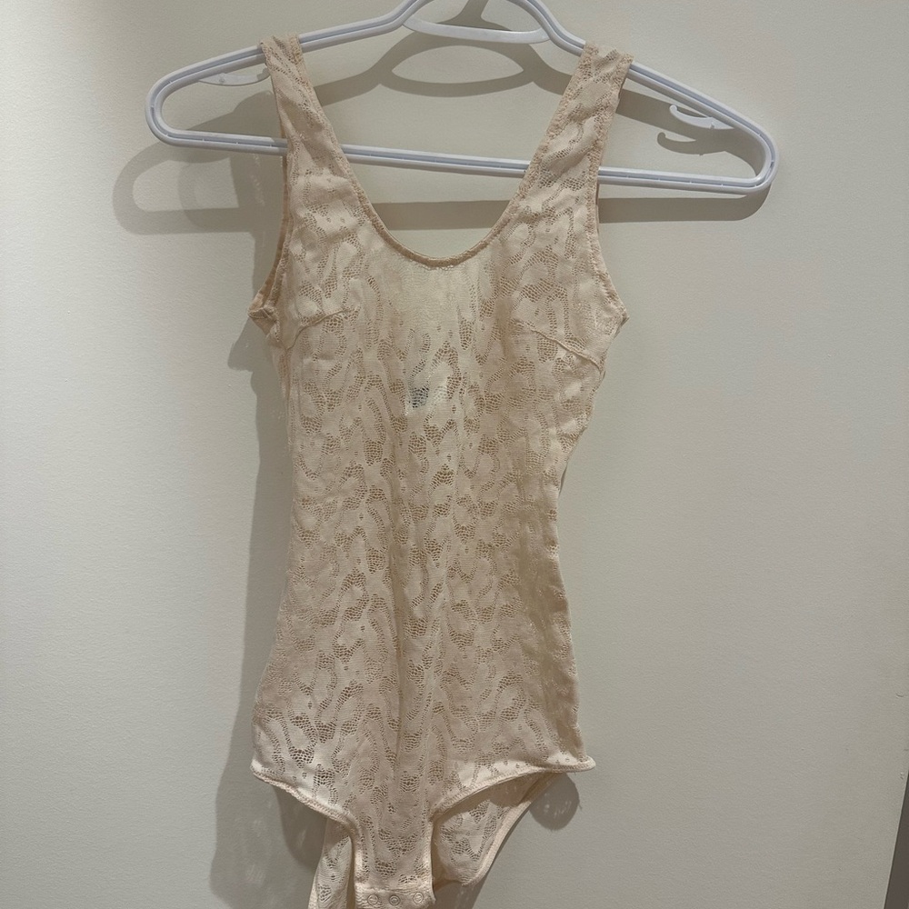 H&M Cream Lace Shapewear Bodysuit